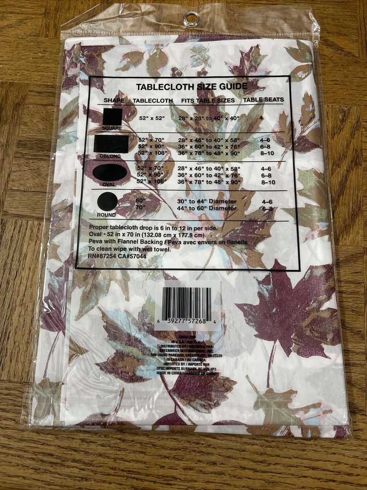 Thanksgiving Table Cloth 52”x70”