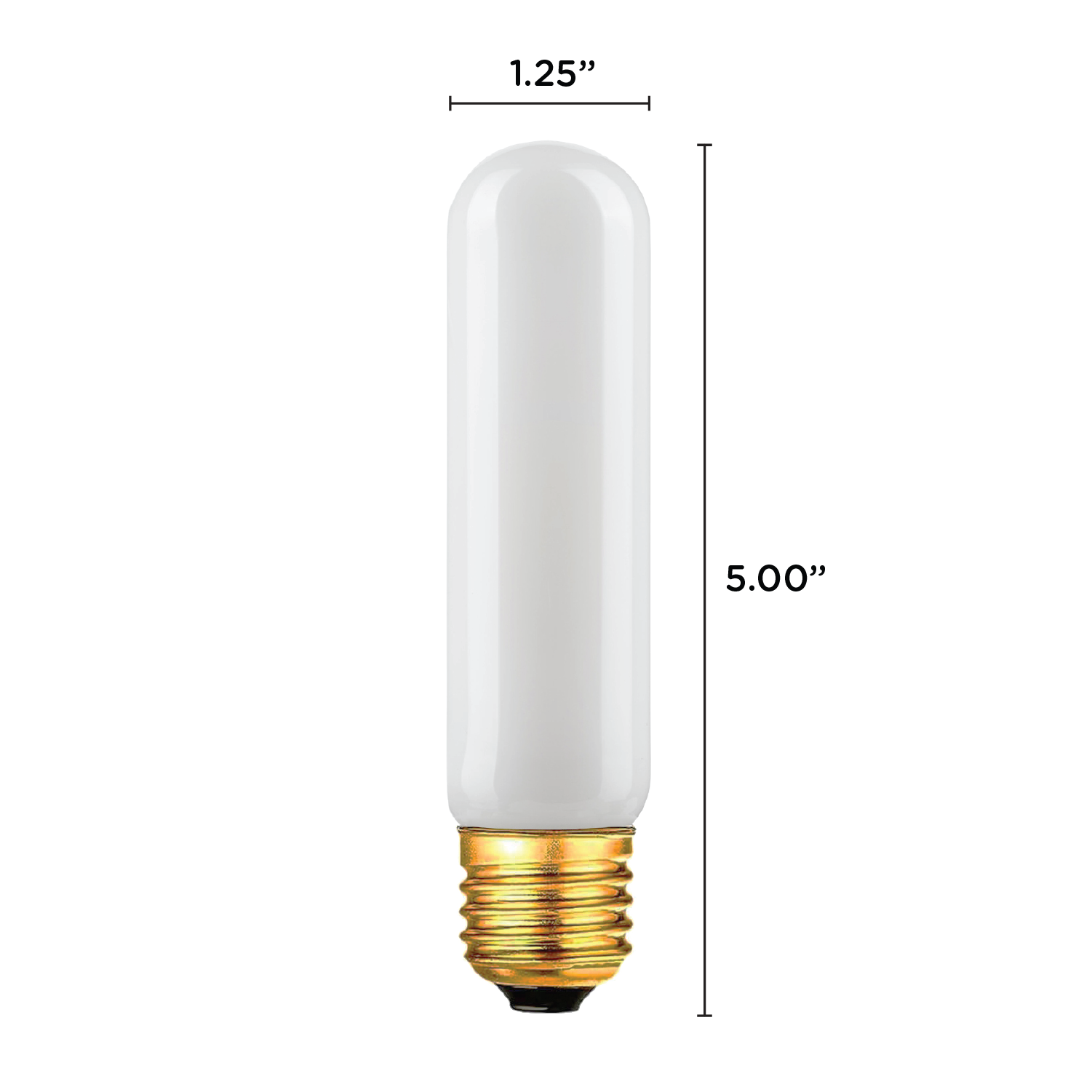 4 Pack 25T10/FR 25W Watt T10 FROST Tubular Tube 120V Medium E26 Base Light Bulb