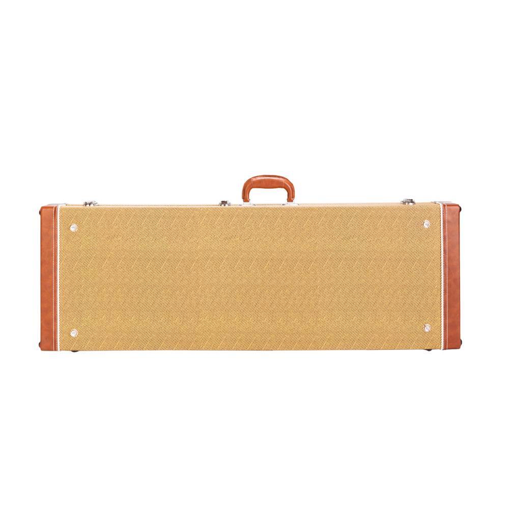 Glarry High Grade Flat ST Electric Guitar Square Hard Shell Case with Lock