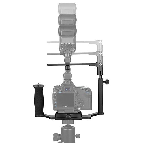 Kirk Enterprise Portrait Flash Bracket Grip Handle with Cold Shoe Quick Release