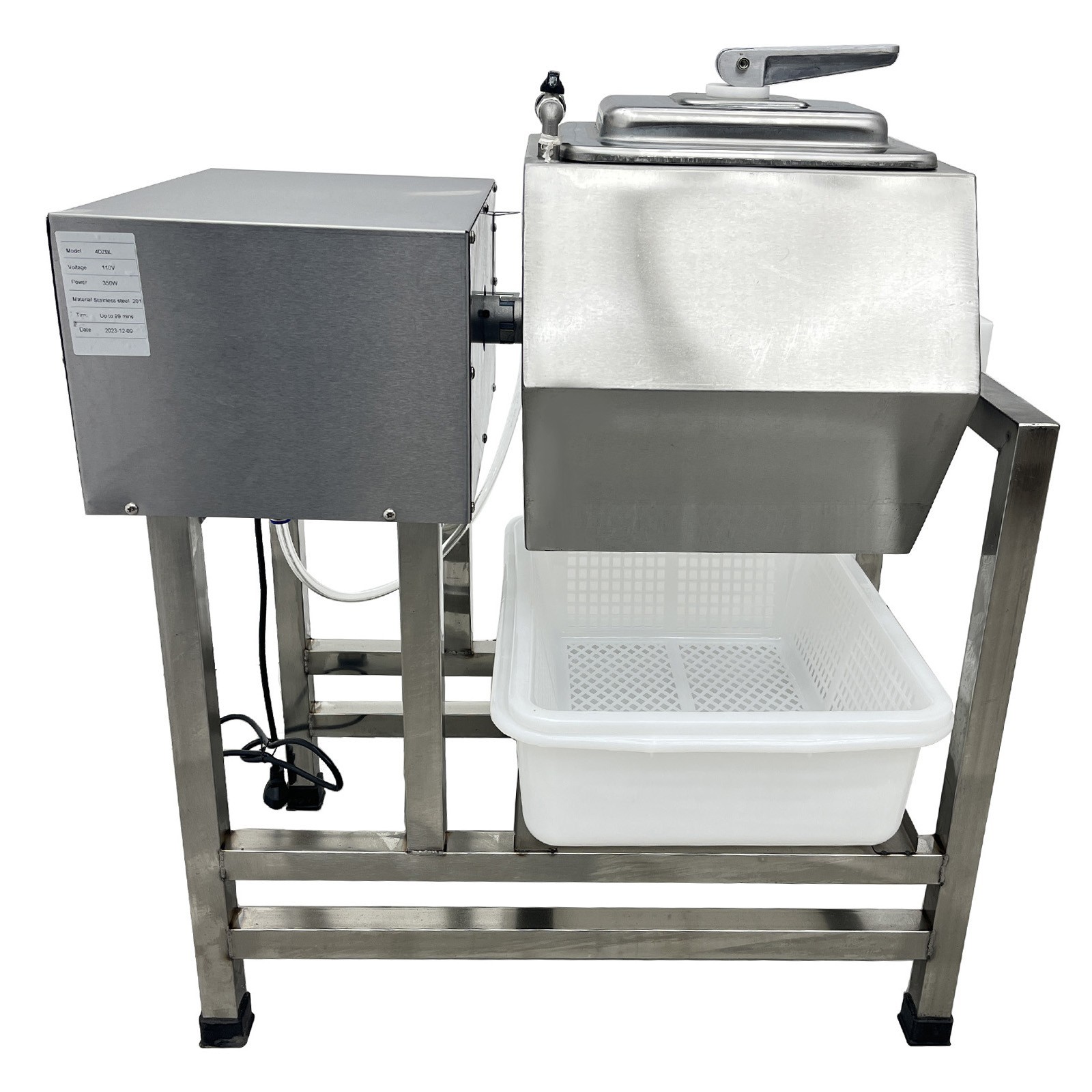 45L Vacuum Tumbler Machine Hexagon Drum 110V Meat Marinator Beef/Chicken/Wings