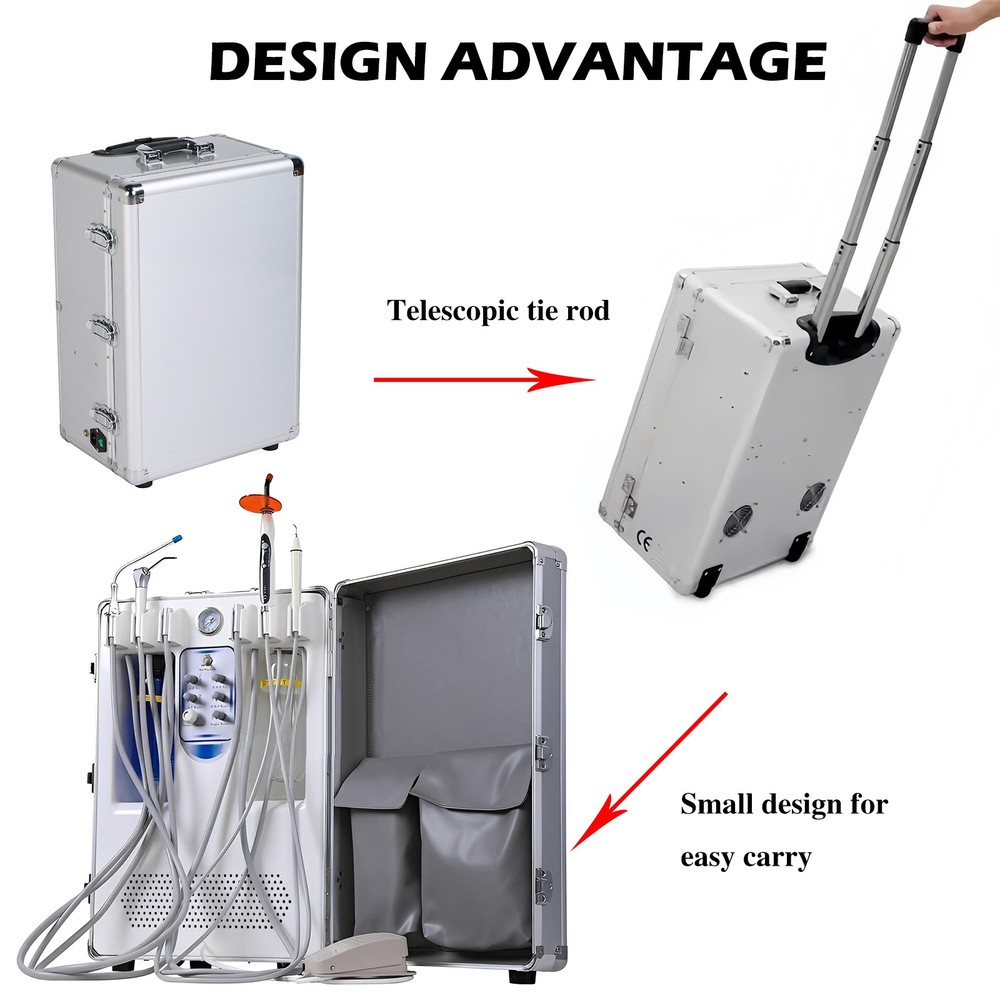 Dental Unit System with Built-in Air Compressor+Mobile Suction Unit System