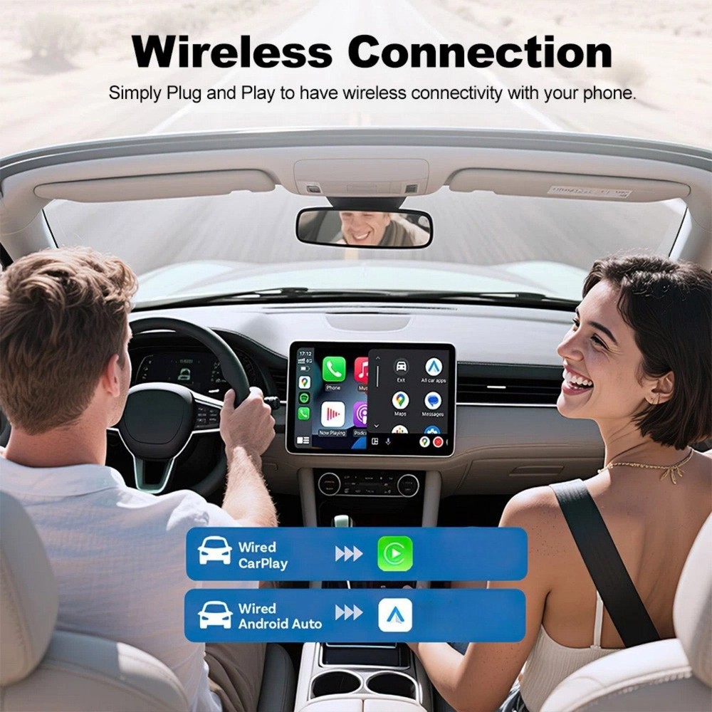 Wireless for Android Auto Adapter for CarPlay USB Dongle Bluetooth 4.2 Converter
