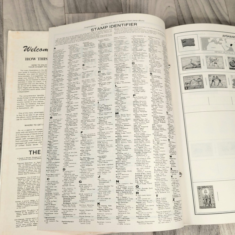 H. E. Harris Traveler World-Wide Stamp Album Binder 1983 Unused