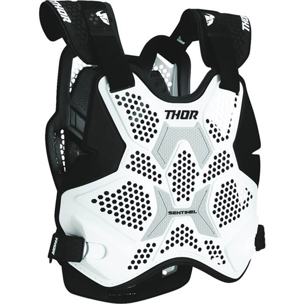 Thor Sentinel Pro Chest Protector, White/Black