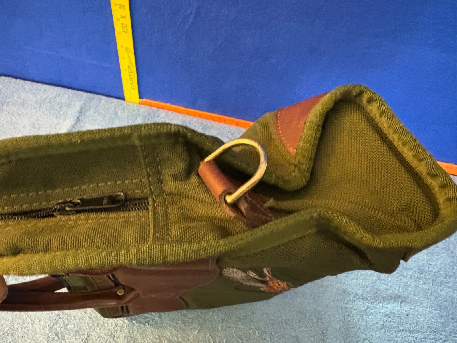 NWTF National Wild Turkey Federation Green Canvas Leather Bag Boyt ?