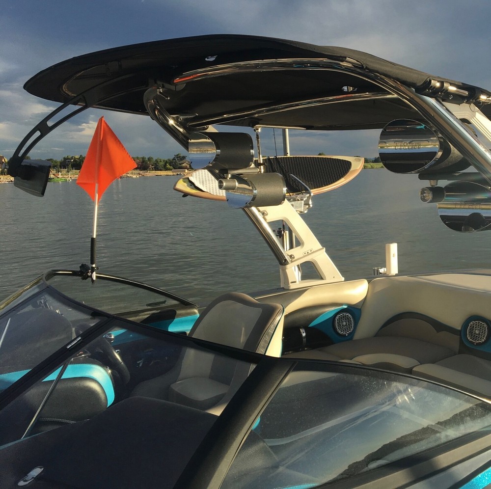 Skier Down Flag Holder - Window Mount (It Rotates!!)