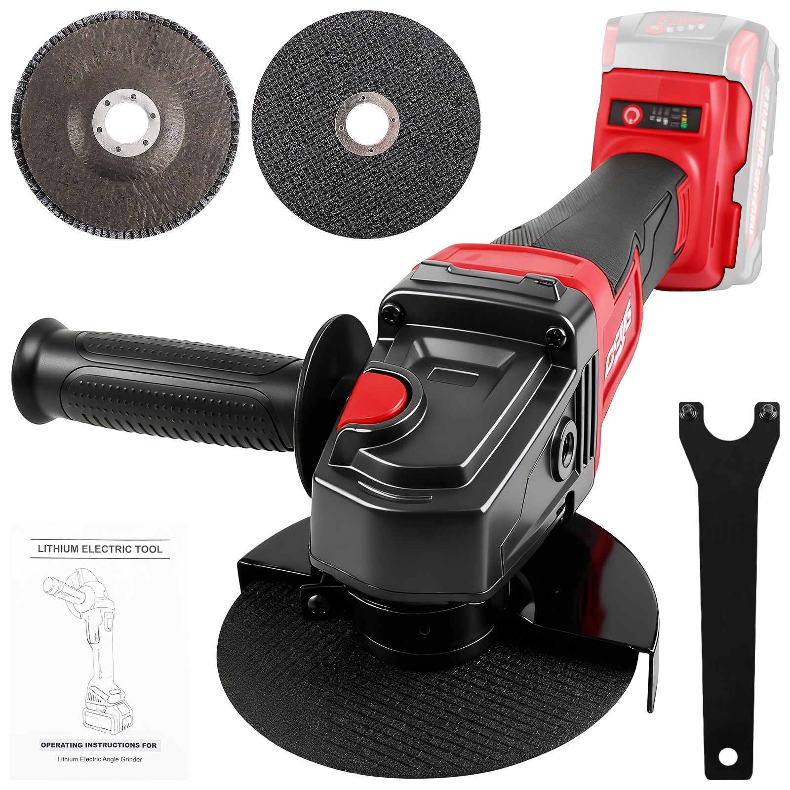Cisivis Cordless 4-1/2" Brushless Angle Grinder for Milwaukee M18 Battery