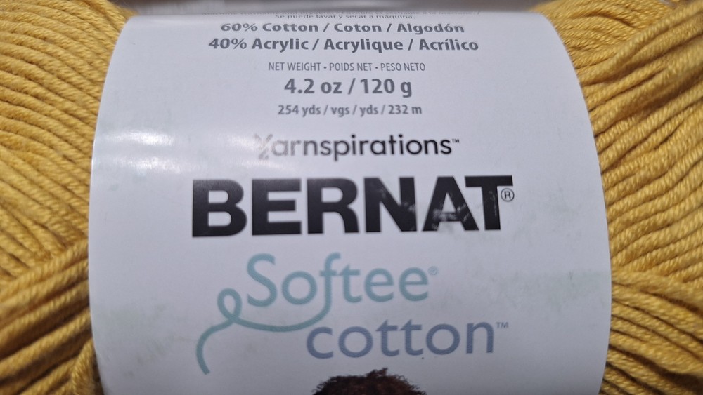 Bernat Softee Cotton yarn Vest kit & pattern sizes S, M, or L