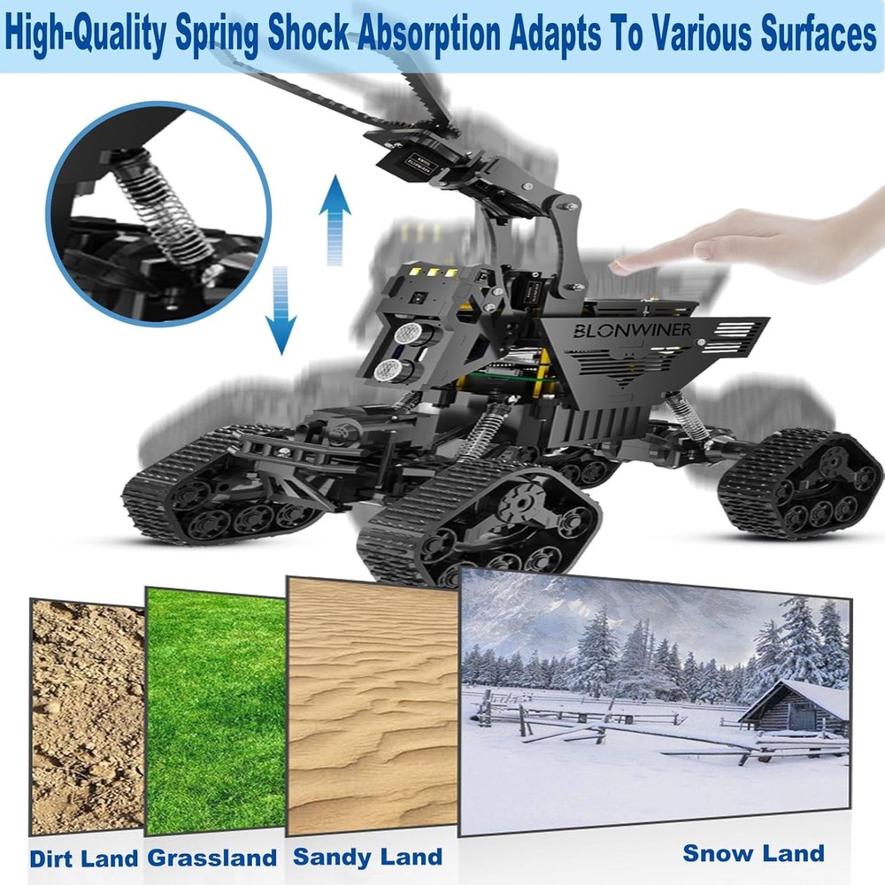 Robot Car Kit for Raspberry Pi Smart Robotics Arm STEM Programming Tank Kit