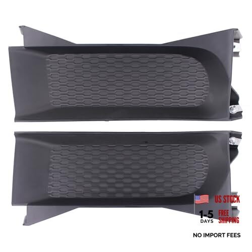 Front Driver and Passenger Side Bumper Bezel Trim Tow Hook Bezel without Hole
