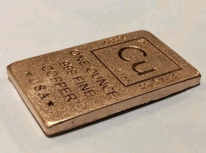 FOUR One Ounce Copper Bars 999 fine Copper Stackers 1OZ