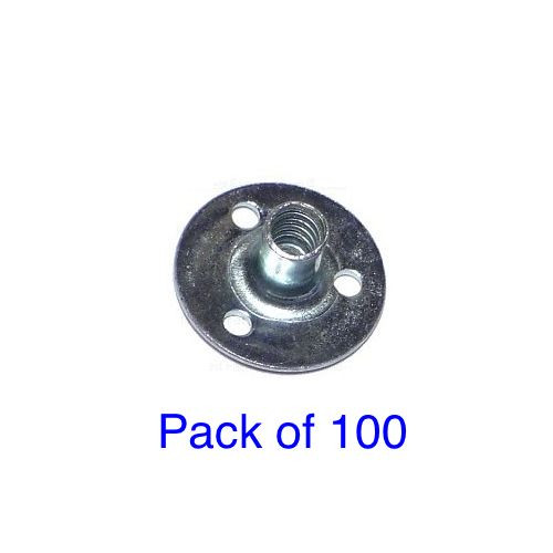 6-32 X 1/4" Brad Hole Tee Nuts 100 Pack