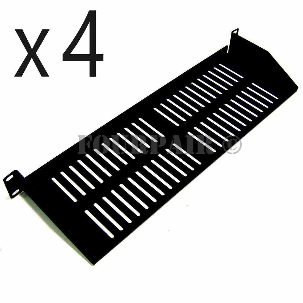 4 Pack - 1 Space Vented Cantilever Relay Rack Mount Server Shelf 19" 1U 8" Deep