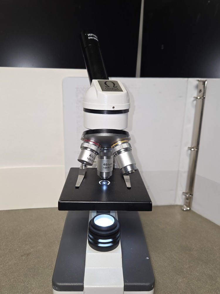 Home Science Tools Monocular Microscope Three Objectives LED MI-1100/ MS-01