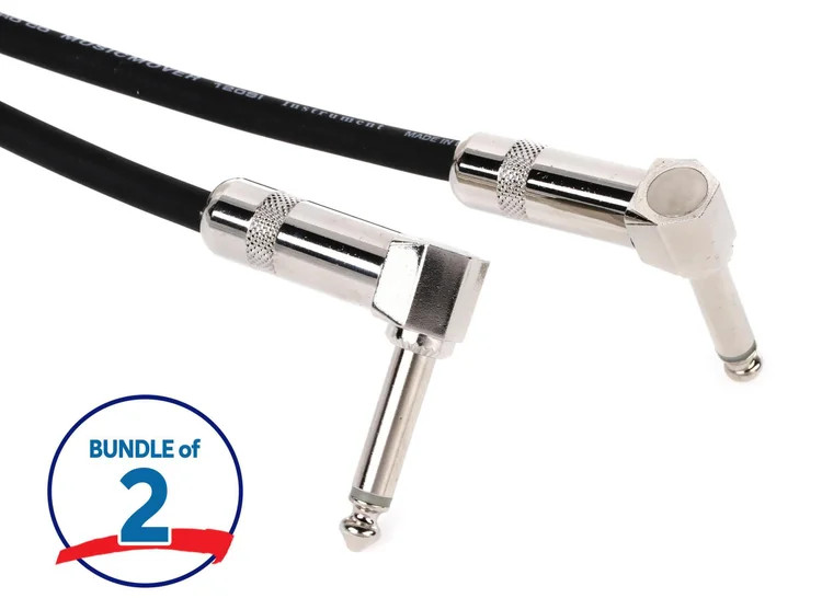 Pro Co EGLL-1 Excellines Right Angle to Right Angle Patch Cable (2-Pack) - 1