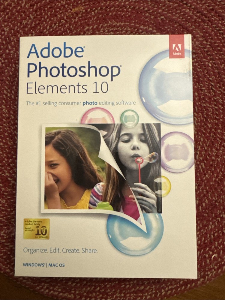 Adobe Photoshop Elements 10 for PC Mac Open Package