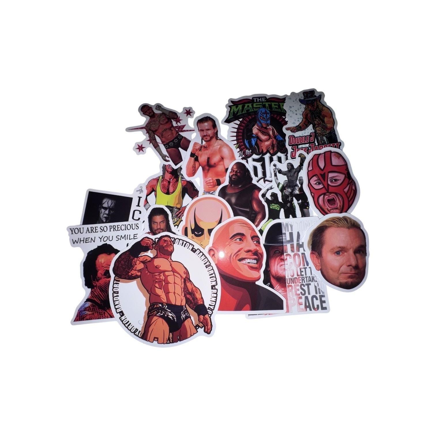 50 WWE Stickers For Car Laptop PVC Backpack Home Decal Pad Water