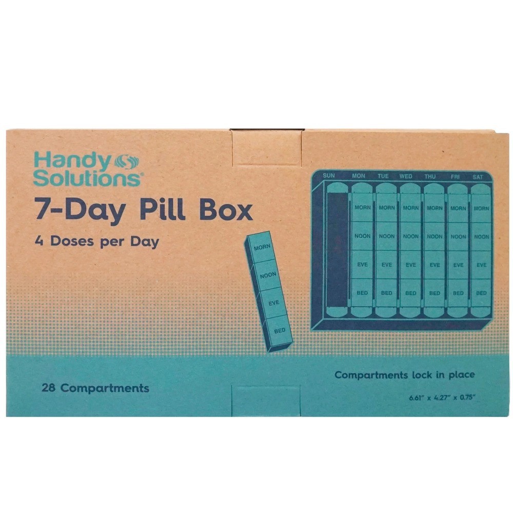 Handy Solutions 7-Day Pill Box w Removable Compartments