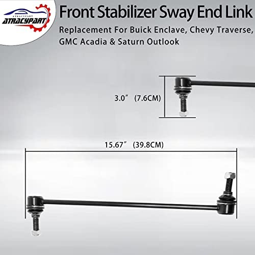 Front Sway Bar Stabilizer Links 2 Pcs｜Replacement For 2007-2017 Buick Enclave,
