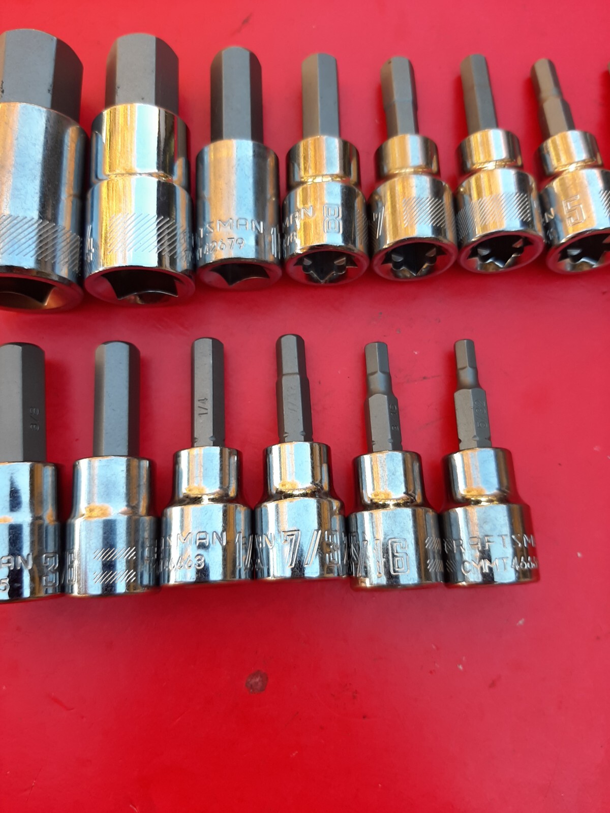 NEW CRAFTSMAN 14 Piece SAE METRIC Hex Allen Key Bit Socket Driver Set