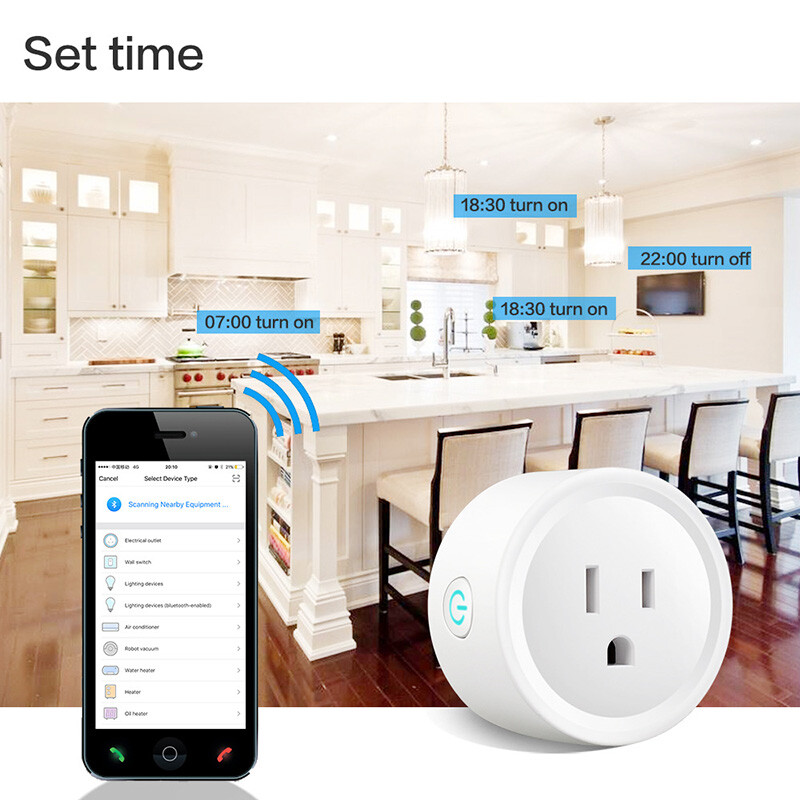 Smart Life Smart Plug WiFi Outlet 10A Wireless Power Socket Amazon Alexa Google