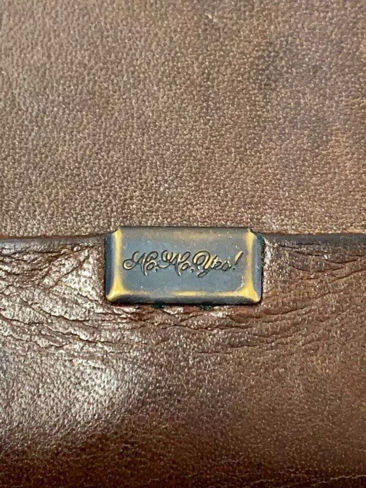 Shosa Men's Leather Long Wallet, BRW, Solid Color