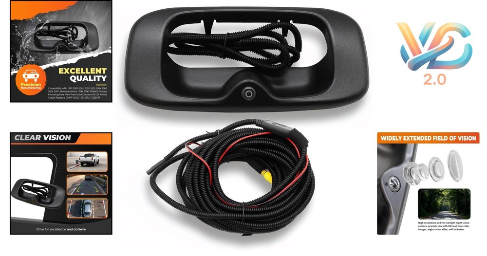 GM Tailgate Handle Backup Camera for Silverado Sierra 1999-2007 Reversing HD ...
