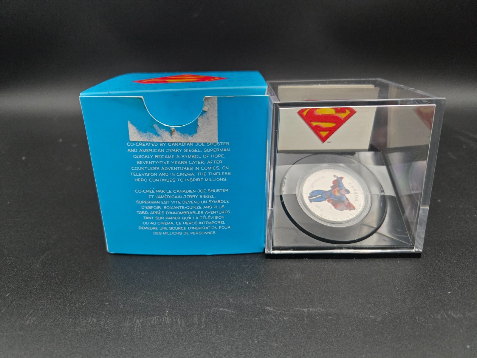 2013 Canada $15 1/2oz Fine Silver Coin Modern Day Superman 75th Anniv RARE