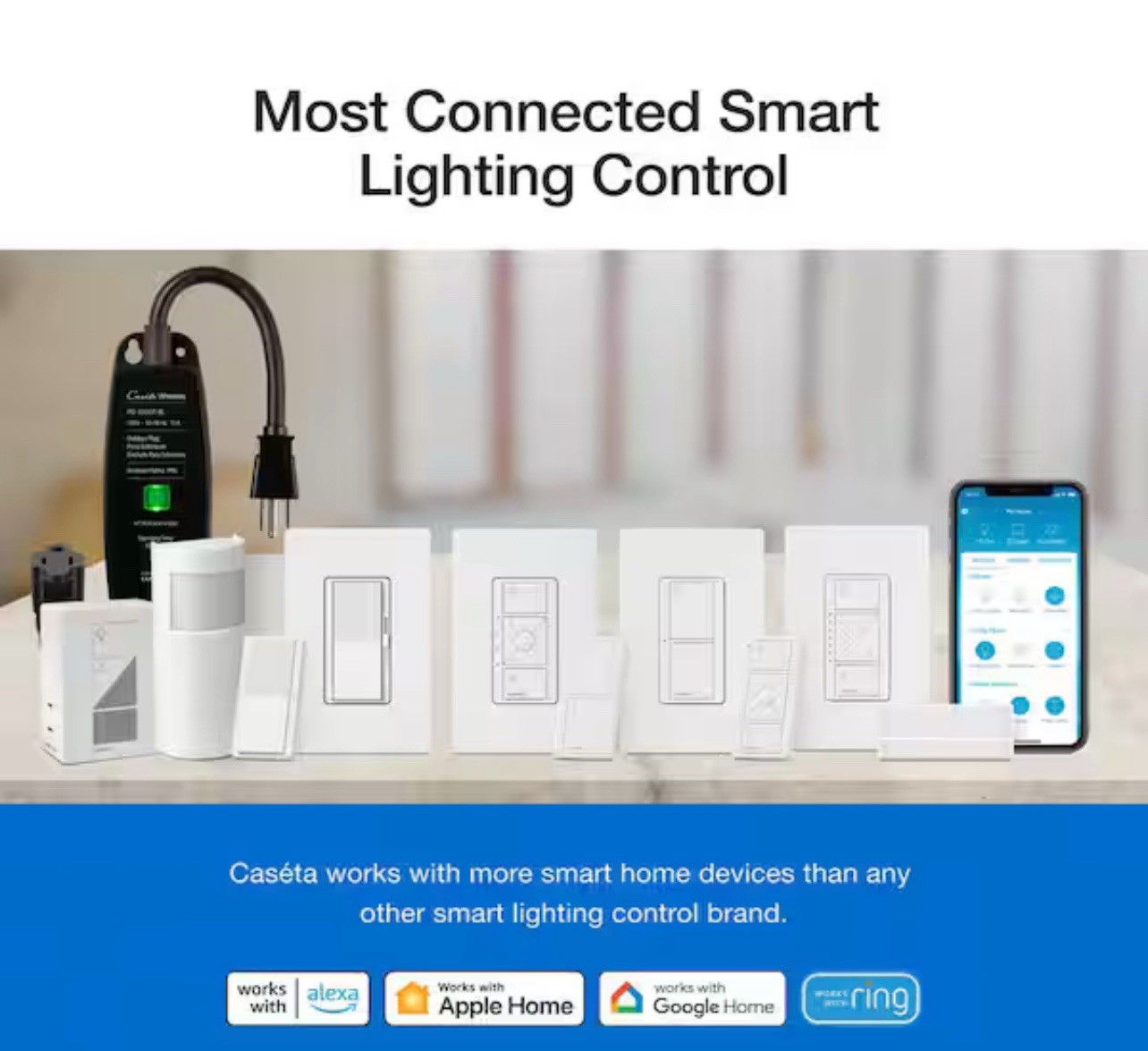 LutronDiva Smart Dimmer Switch Starter Kit for Caseta Smart Lighting DVRF-BDG1D