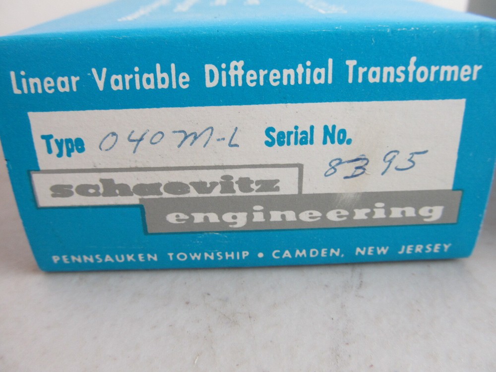 SCHAEVITZ ENGINEERING LINEAR VARIABLE DIFFERENTIAL TRANSFORMER TYP 040M-L