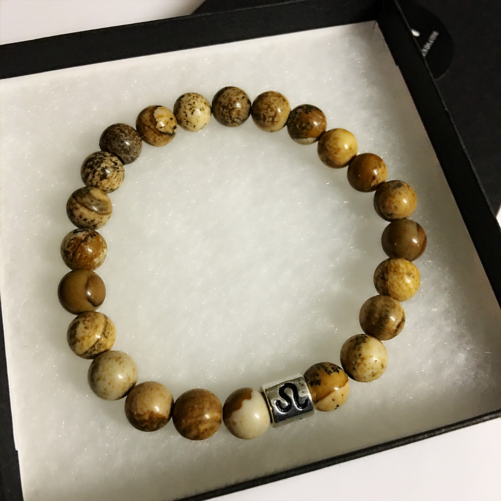 Leo Bracelet Jasper Gemstone Bead