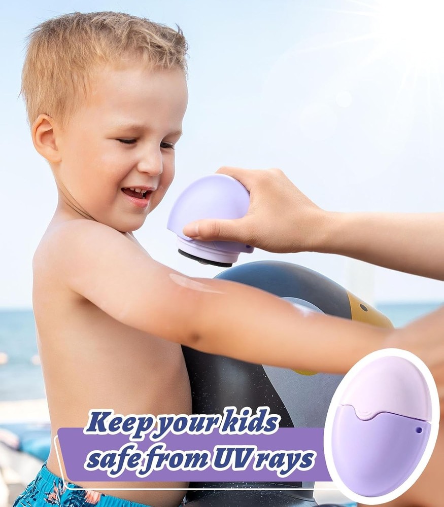 Sunscreen Applicator - Portable - BPA-Free Refillable Roll on Sponge...