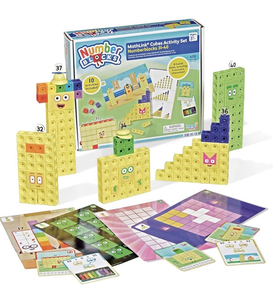 hand2mind Numberblocks Express Train MathLink Cubes Medium, Multicolor