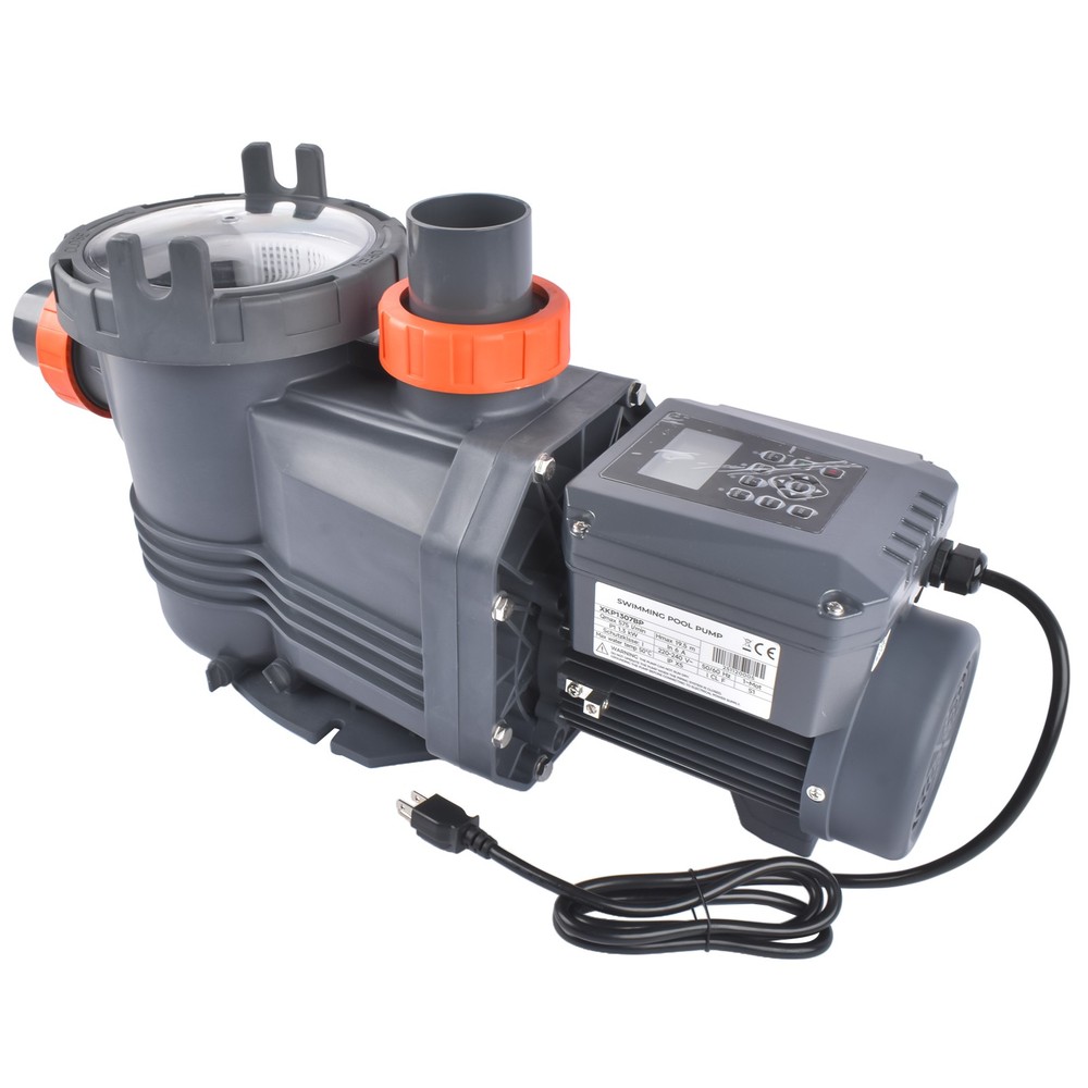 1.8 HP Variable Speed Pool Pump with Programmable Timer 220V, Energy Efficient