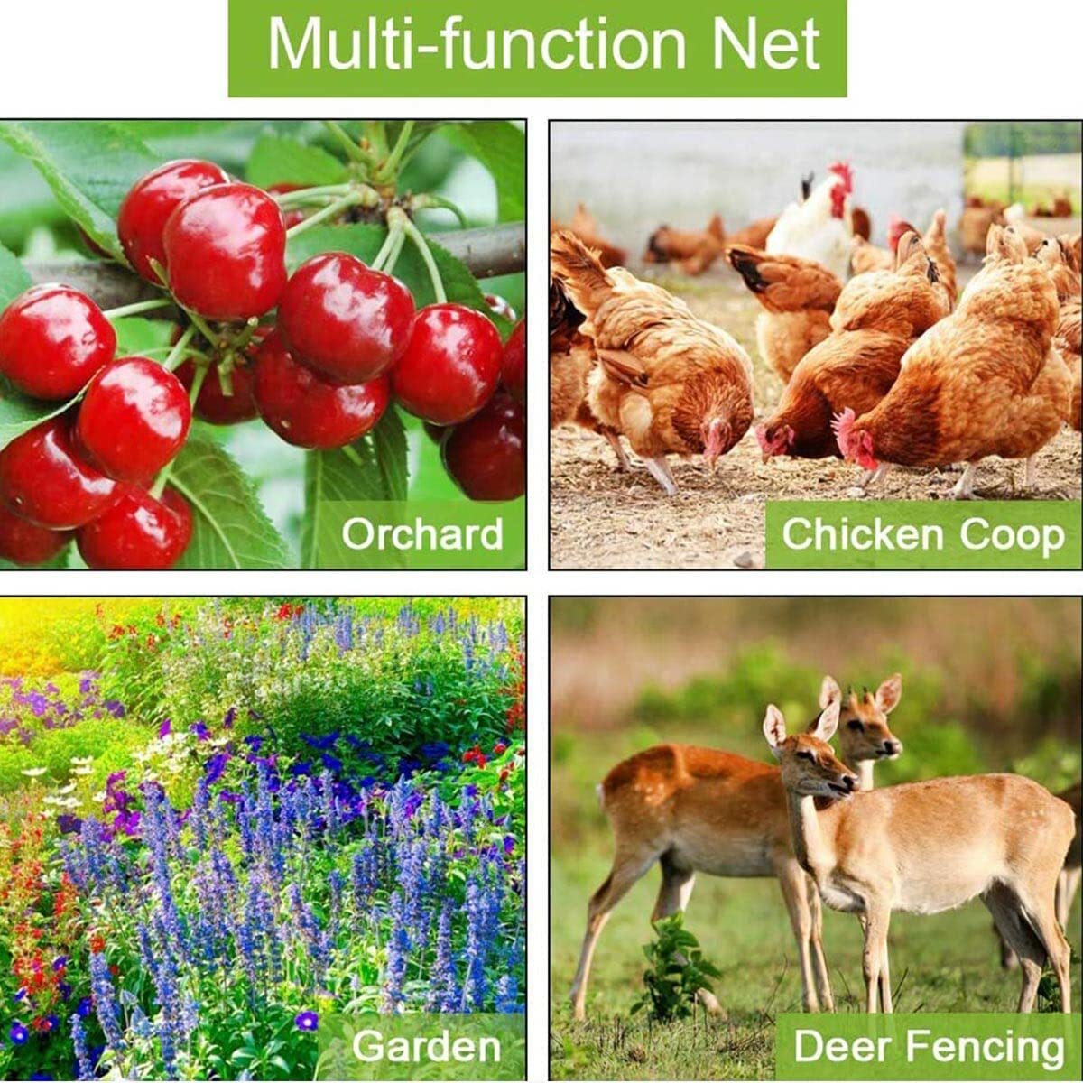 Heavy Duty 25' X 50' w/3/4" SMALLER HOLES Netting Garden Bird Poultry Aviary Pen