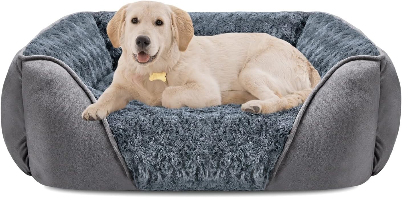 Washable Orthopedic Dog Bed, Soft Calming Pet Bed L30"x24"