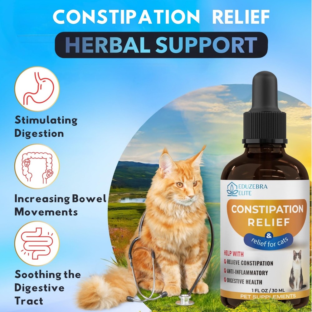 EDUZEBRA Cat Constipation Relief Constipation Relief for Cat Cat Laxative Con...