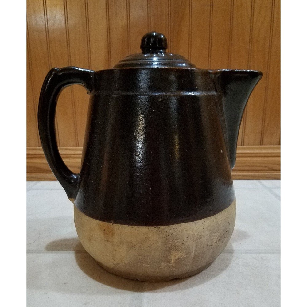 Vintage Stoneware Coffee Pot - Aluminum Clay
