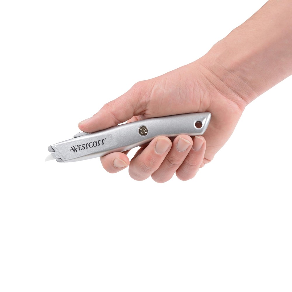 Aluminum Safety Cutter with Ceramic Blade Silver