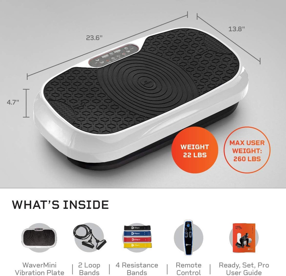 Waver Mini Vibration Plate - Whole Body Vibration Platform Exercise Machine - Ho
