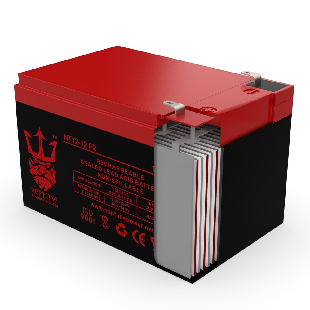 2 Pack - 12 Volt 12 Ah Pride Mobility SC52 Sonic Scooter Replacement Batteries