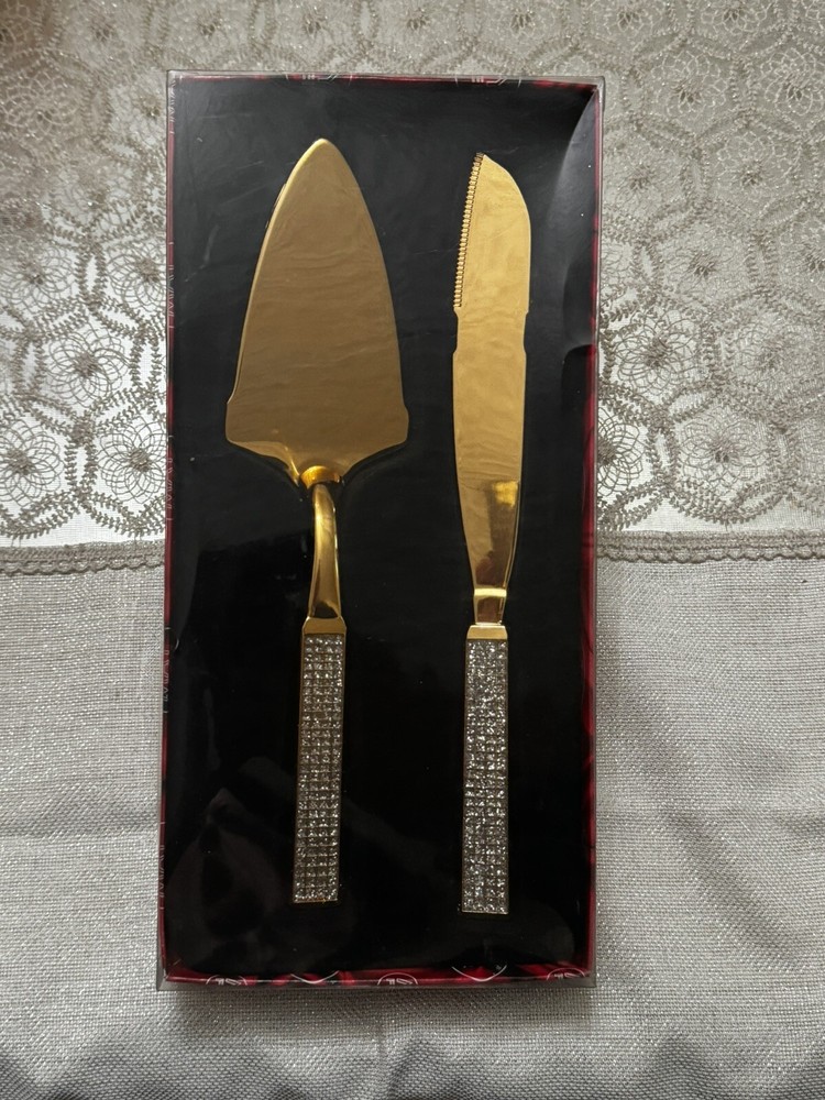 Gold Cake Serving Set