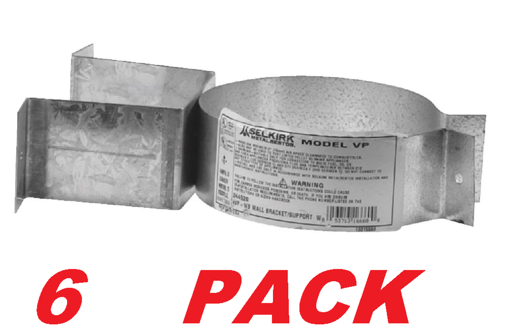 Selkirk 243520 Wall Bracket and Support for Pellet Pipe (6 PACK)