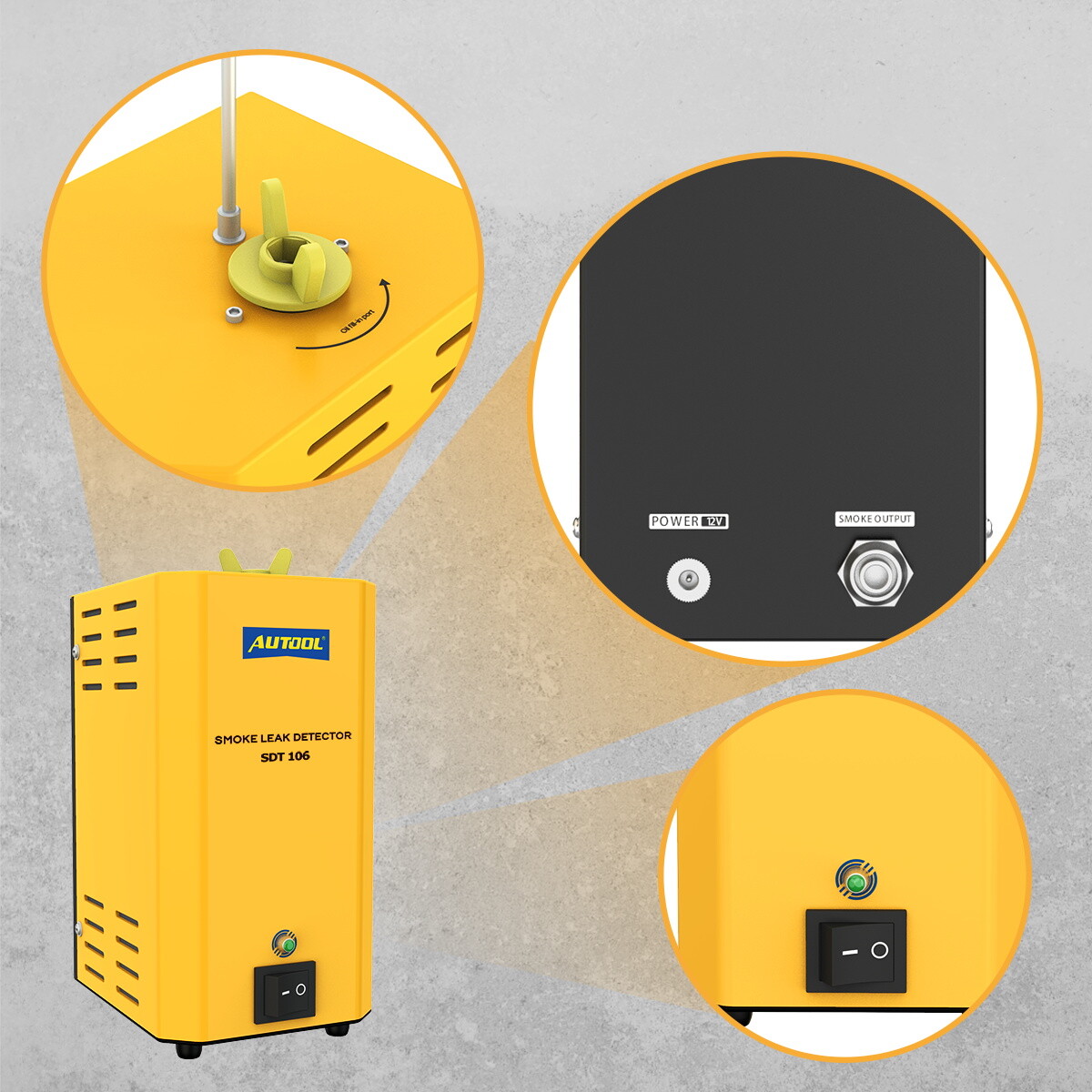 Automotive Car EVAP Smoke Machine Pipe Vacuum Leak Detector Diagnostic Tester US