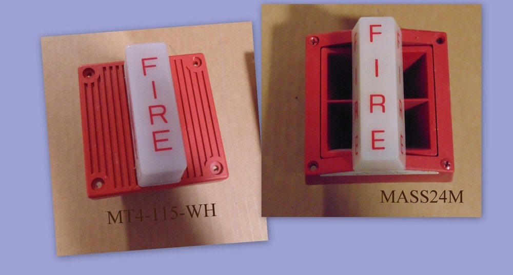 PREVIOUSLY INSTALLED FIRE ALARMS & LIGHTS : SYSTEM SENSOR, WHEELOCK,