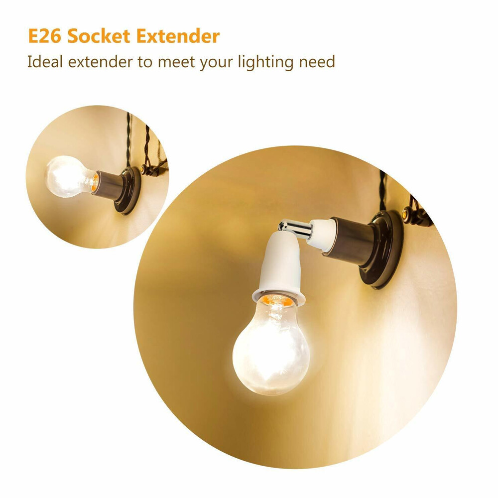 E26/E27 Light Converter Socket Extender Adjustable Vertical 90°Horizontal 360°
