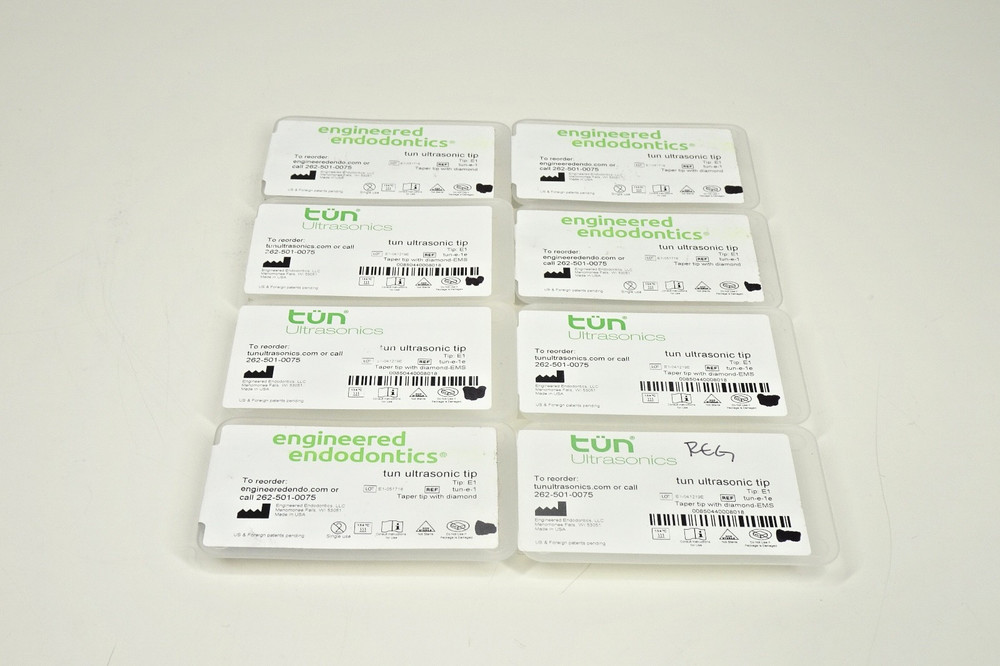 Lot x8) Engineered endontics Tun Ultrasonic Tip E1
