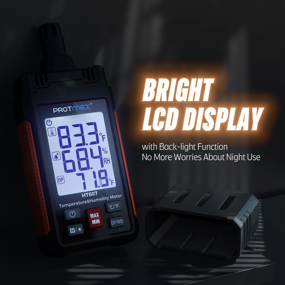 Protmex HT607 Temperature Humidity Meter High Precision Digital Hygrometer...