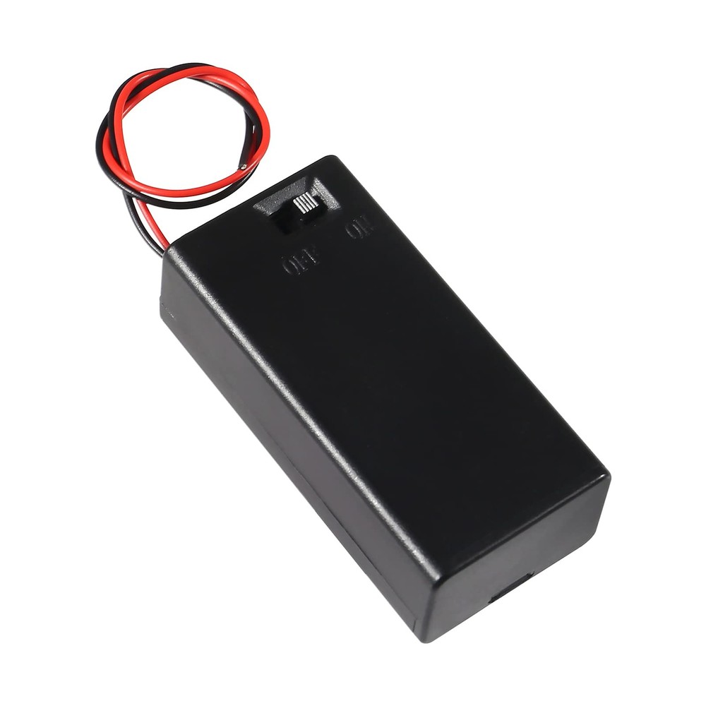 DIANN 4pcs 9V Battery Holder with ON/Off Switch Case Wire